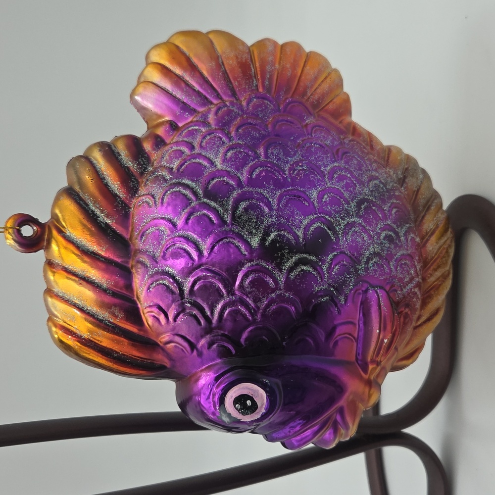 Plastic Glitter Tropical Fish Ornament Decor